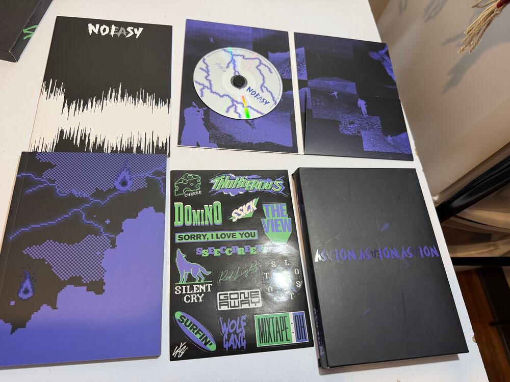 Stray Kids NO EASY CD 2nd Album Purple Version Box Set Booklet Book Pop Music